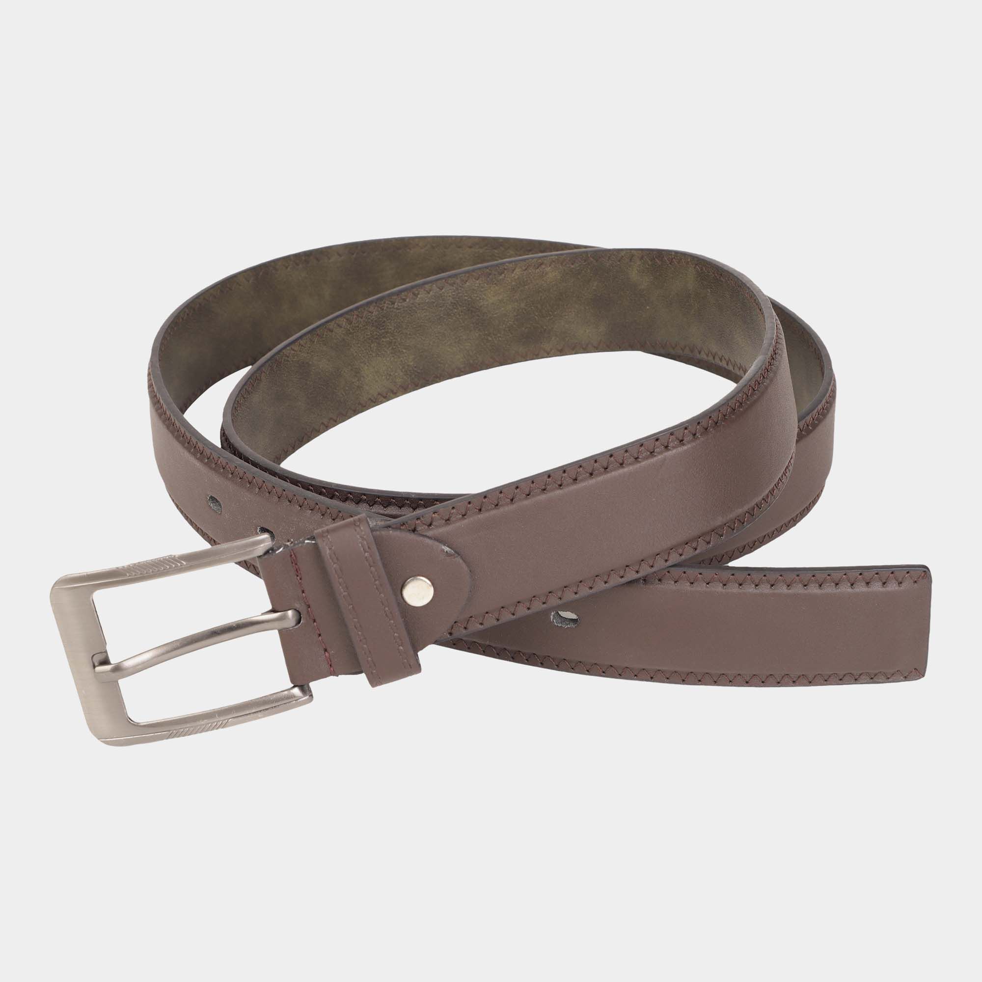 Black Tie                         Men's Brown Polyurethane Casual Belt