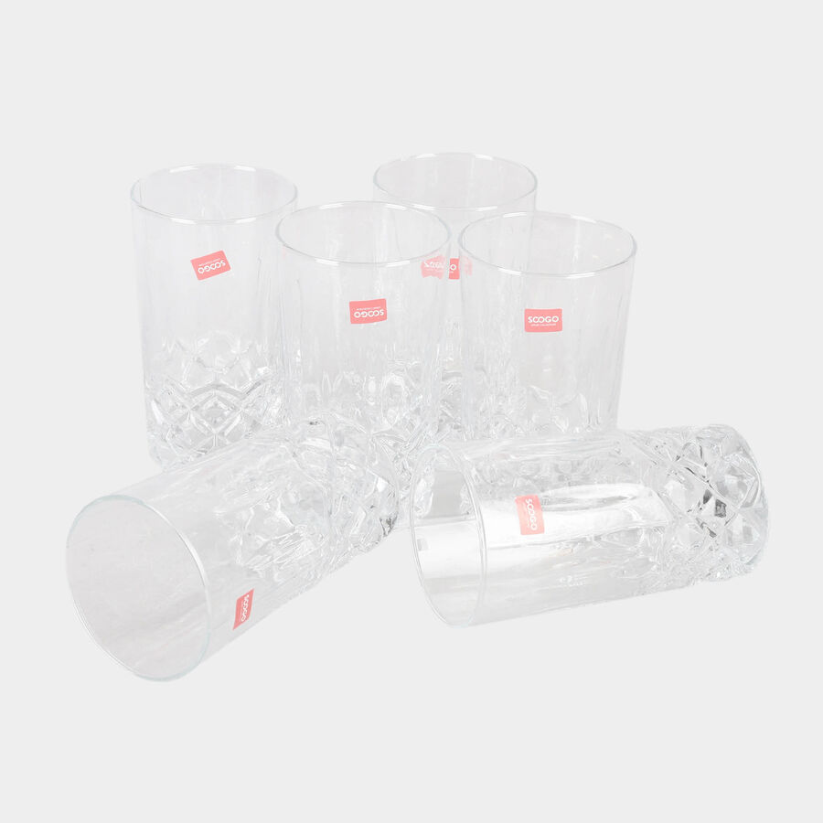 360 ml Glass Tumbler Set of 6, , large image number null