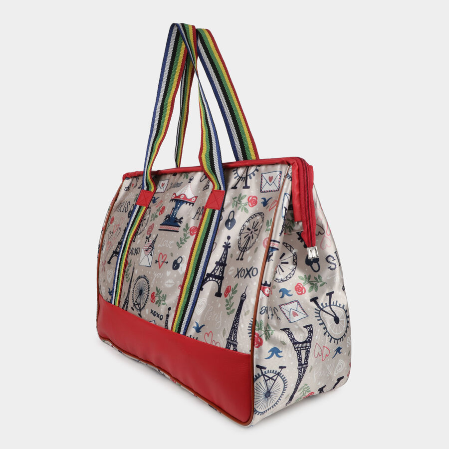 Red Fabric Duffle Bag, , large image number null