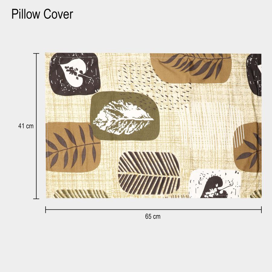 Green Microfiber Double Bedsheet with Pillow Cover, , large