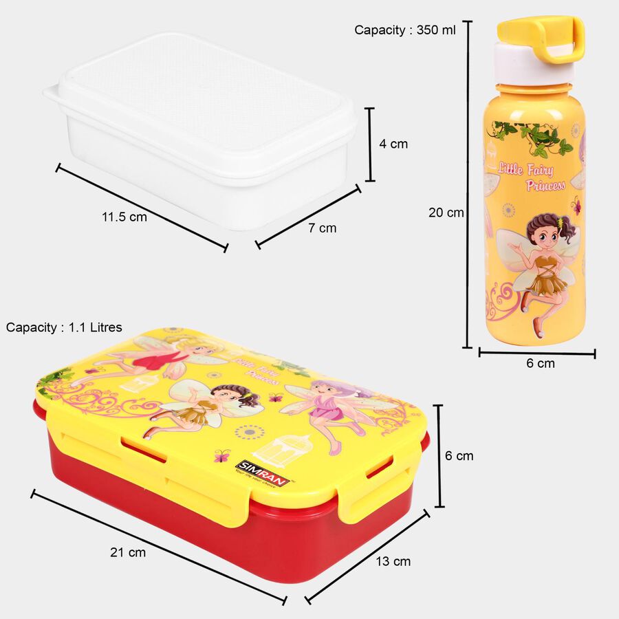 Plastic Lunch Box with Water Bottle, , large image number null