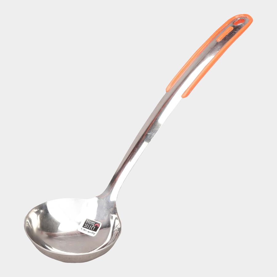 Stainless Steel Ladle With Plastic Handle, , large image number null