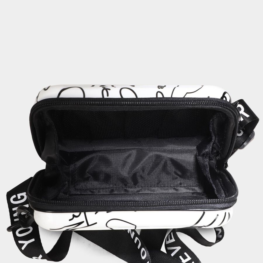 Women's Black Acrylic Sling Bag, , large image number null