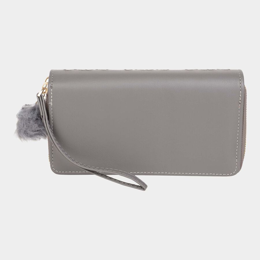 Women's Polyurethane Zipper Hand Pouch, , large image number null