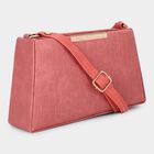 Women's Pink Polyurethane Bag, , small