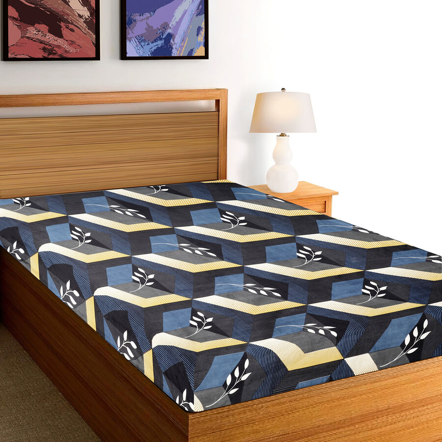 Grey Microfiber Single Bedsheet, , large image number null