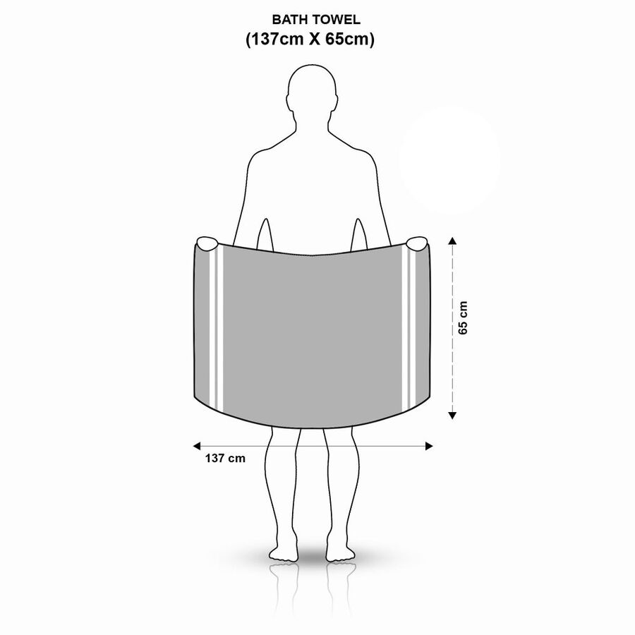 220 GSM Green Cotton Blend Bath Towel, , large