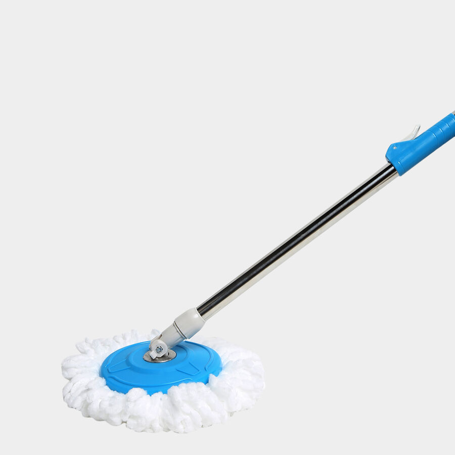 Stainless Steel Spin Mop Stick With Microfiber Refill, , large image number null