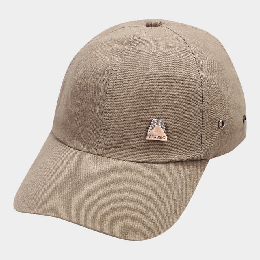 Men's Brown Nylon/Polyester Cap, , large
