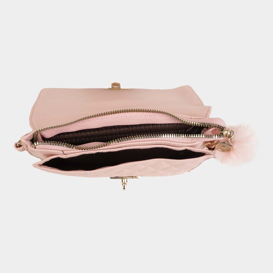 Women's Polyurethane Zipper Sling Bag, , large image number null