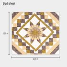 125 GSM Multicolour  Microfiber Double Bedsheet, , small image number null