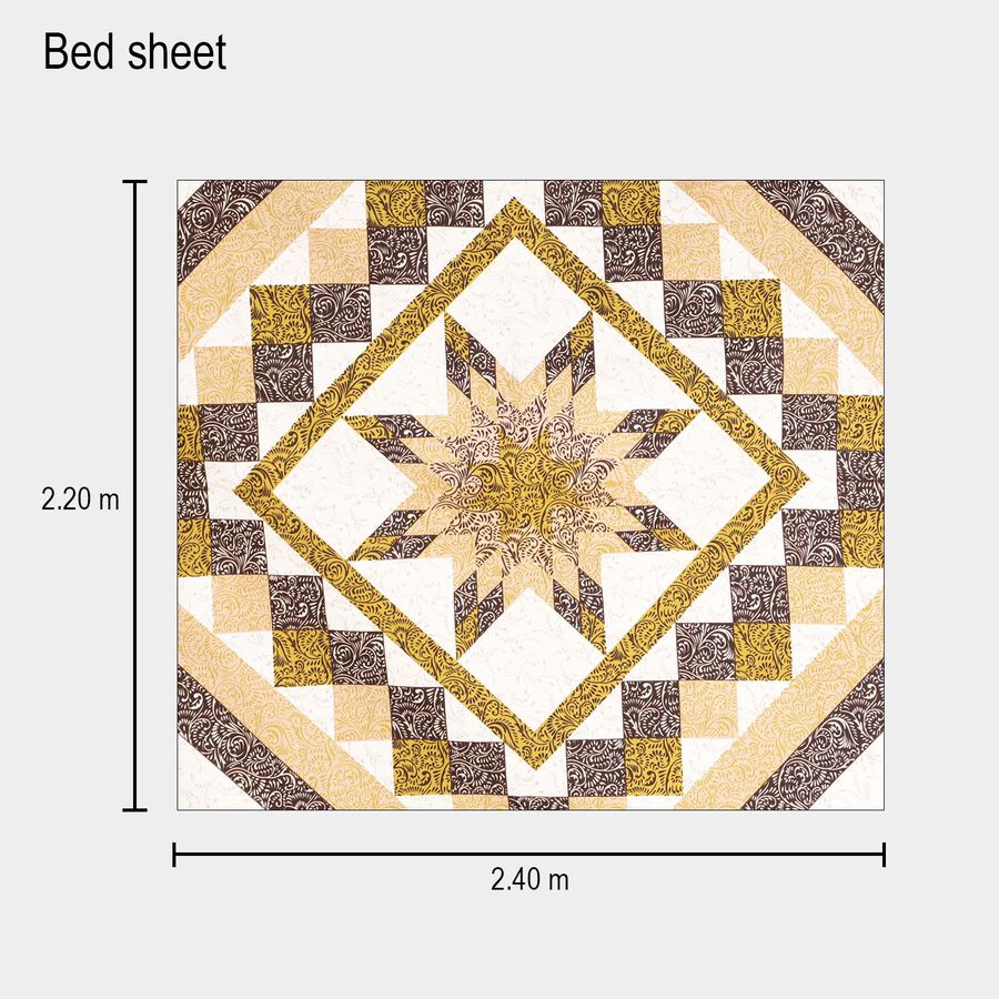 125 GSM Multicolour  Microfiber Double Bedsheet, , large image number null