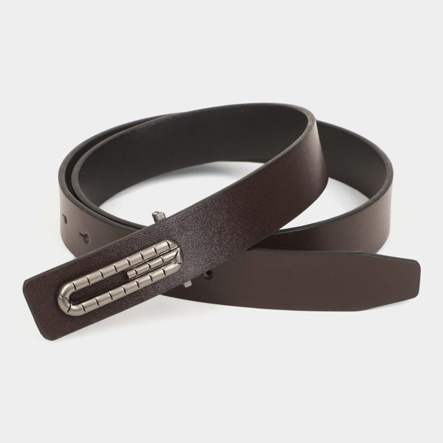 Men's Brown Polyurethane Formal Belt, , large image number null