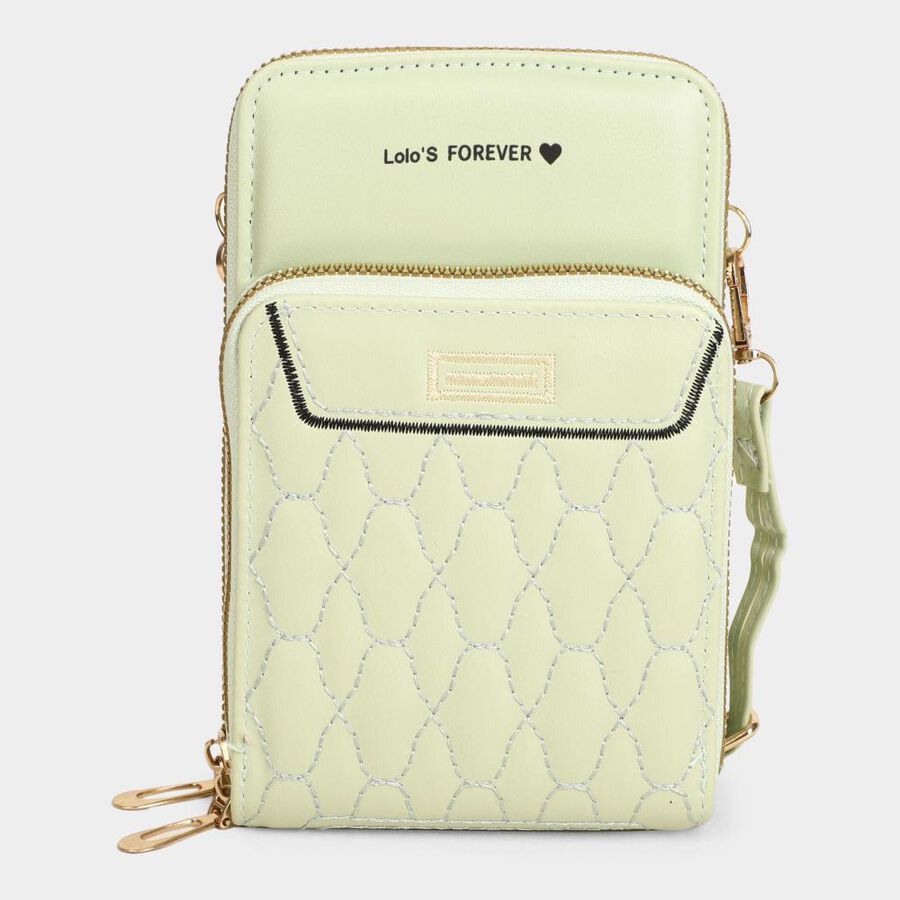 Women's Colour Block Polyurethane Sling Bag, , large image number null