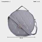 Women's Grey Polyurethane Sling Bag, , small image number null