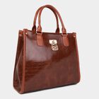 Women's Brown Polyurethane Tote Bag, , small image number null