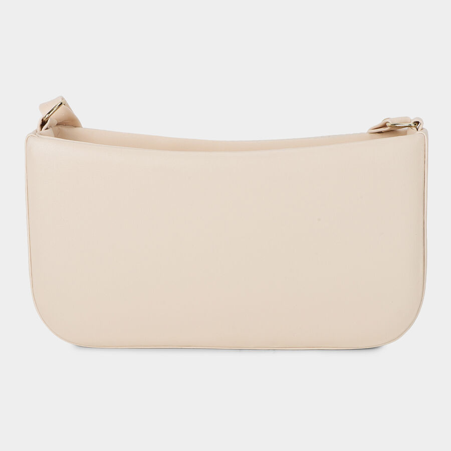 Woman's Off-White Polyurethane Bag, , large