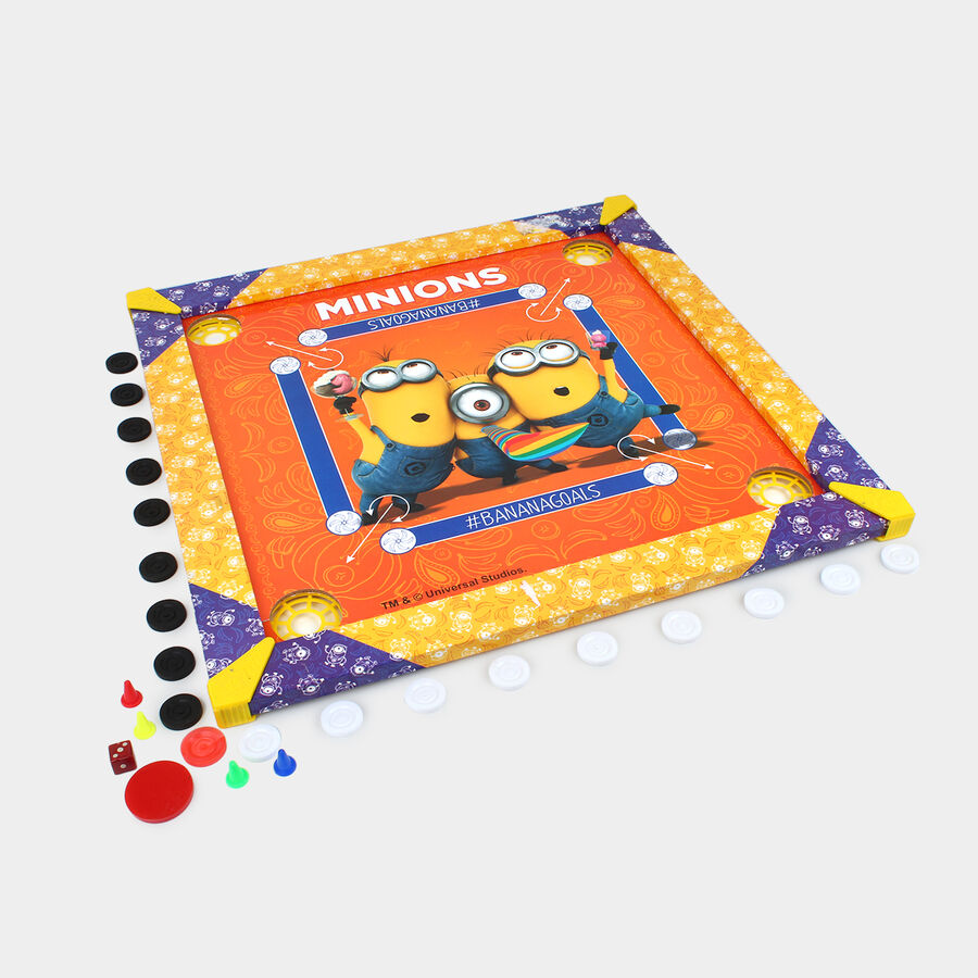 Minion Carrom Board With 19 Coins & Striker (20 in.), , large image number null