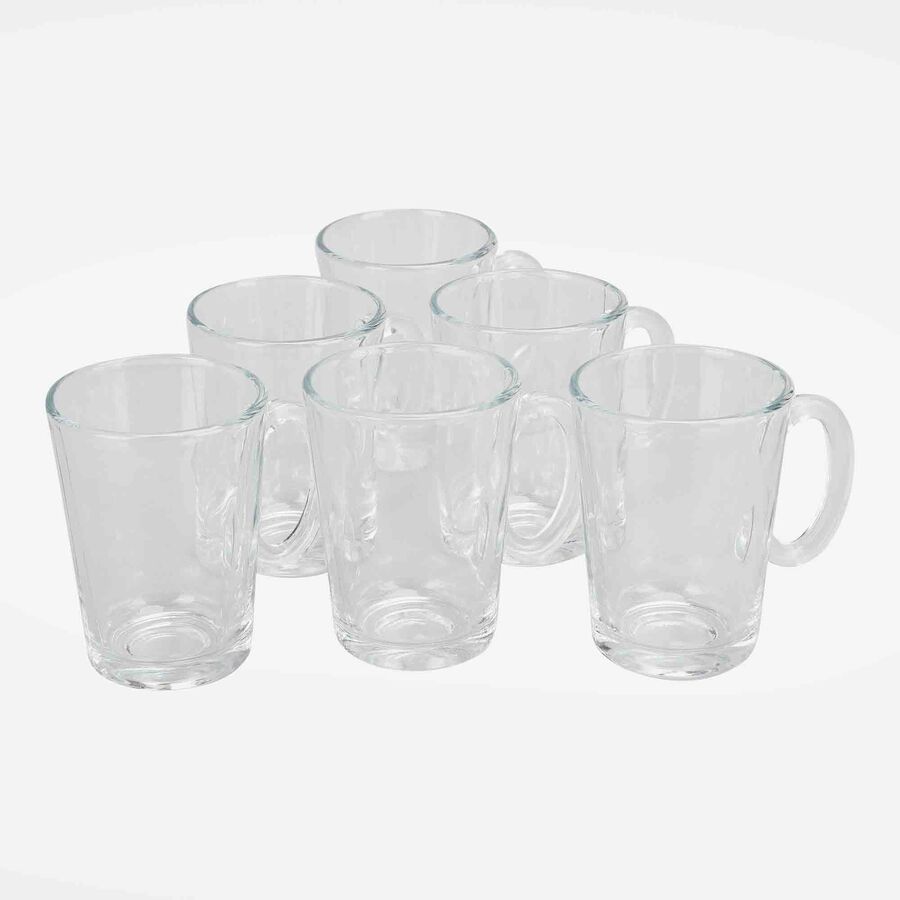 220 ml Glass Mug, Set of 6, , large image number null