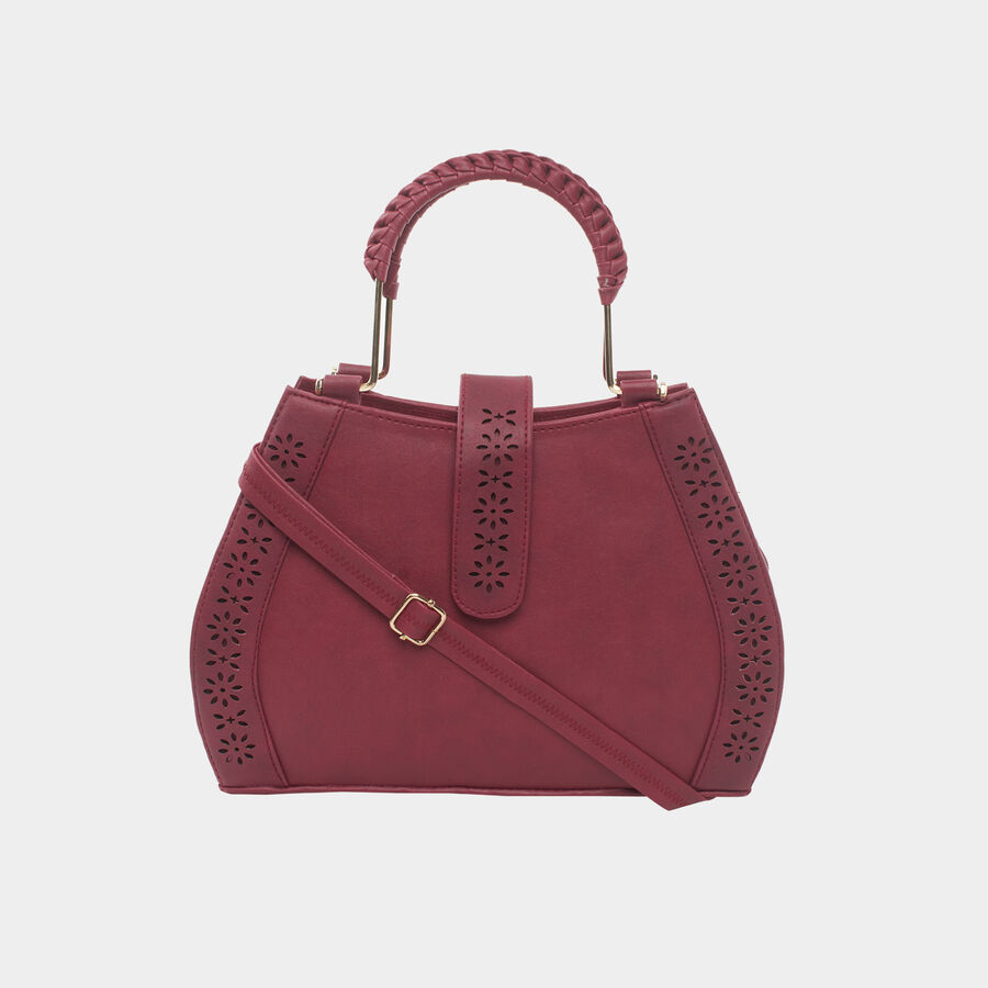 Women's 1 Compartment Medium Polyurethane Satchel, , large image number null