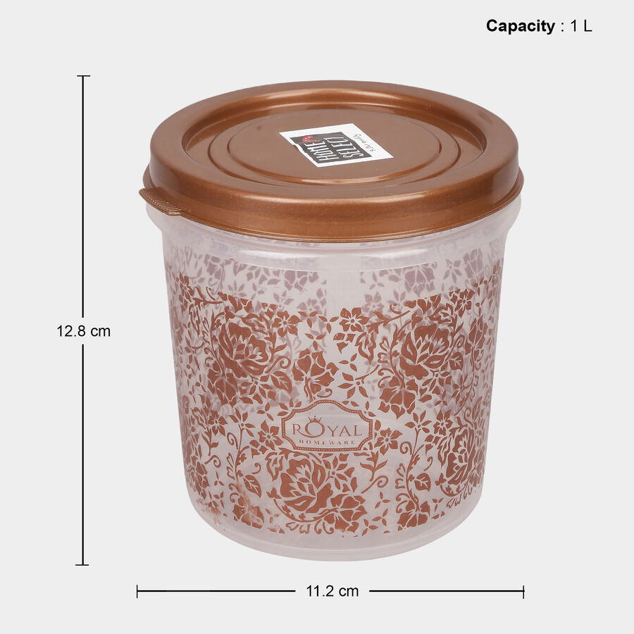 एयर-टाइट प्लास्टिक कंटेनर, 4 का सेट, 1 L, 2 L, 5 L, 7 L, , large image number null