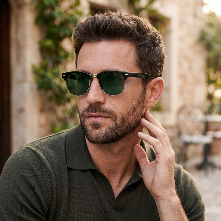 Men's Green Sunglasses, , large