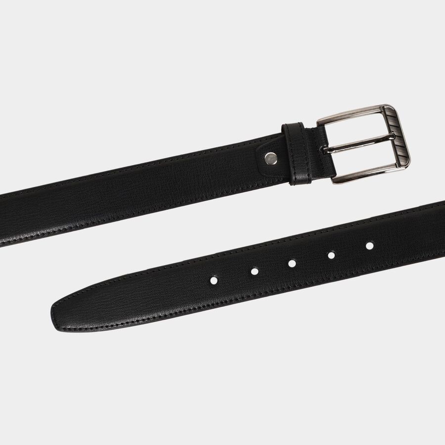 Men's Black Polyurethane Formal Belt, , large image number null