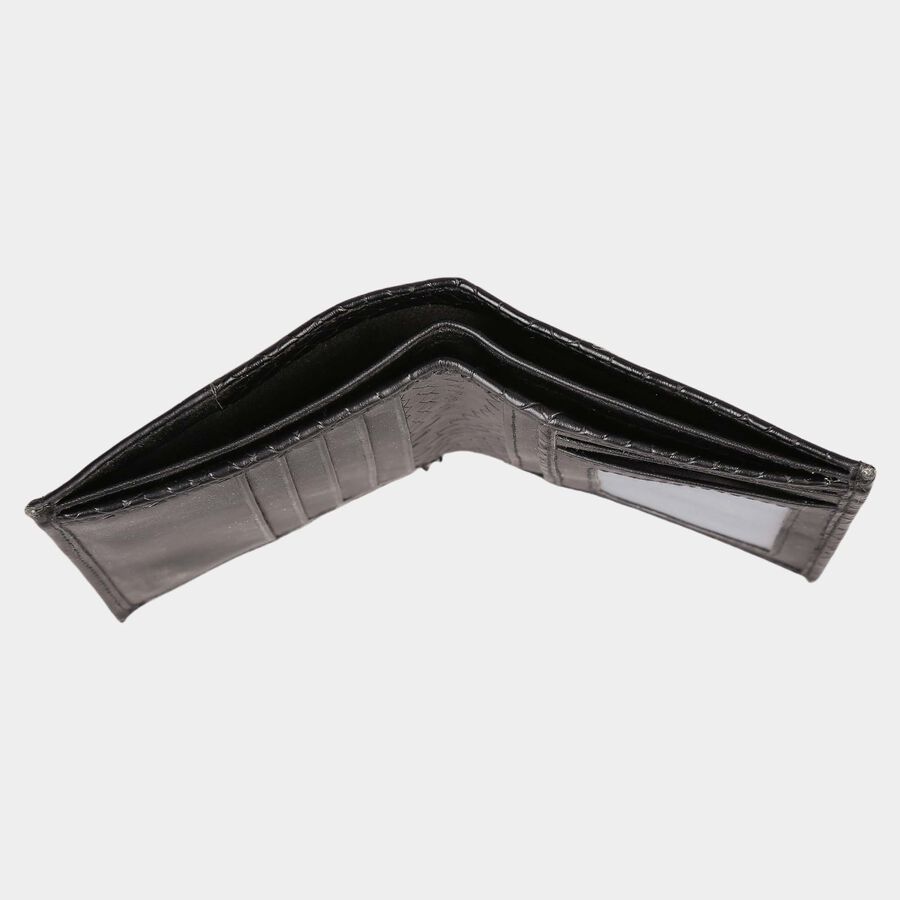 Men's Black Polyurethane Wallet, , large image number null