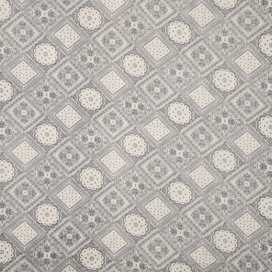 Grey Geometric Printed Double Bedsheet, , large image number null