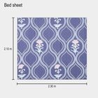 120 GSM Blue Polycotton Double Bedsheet, , small image number null