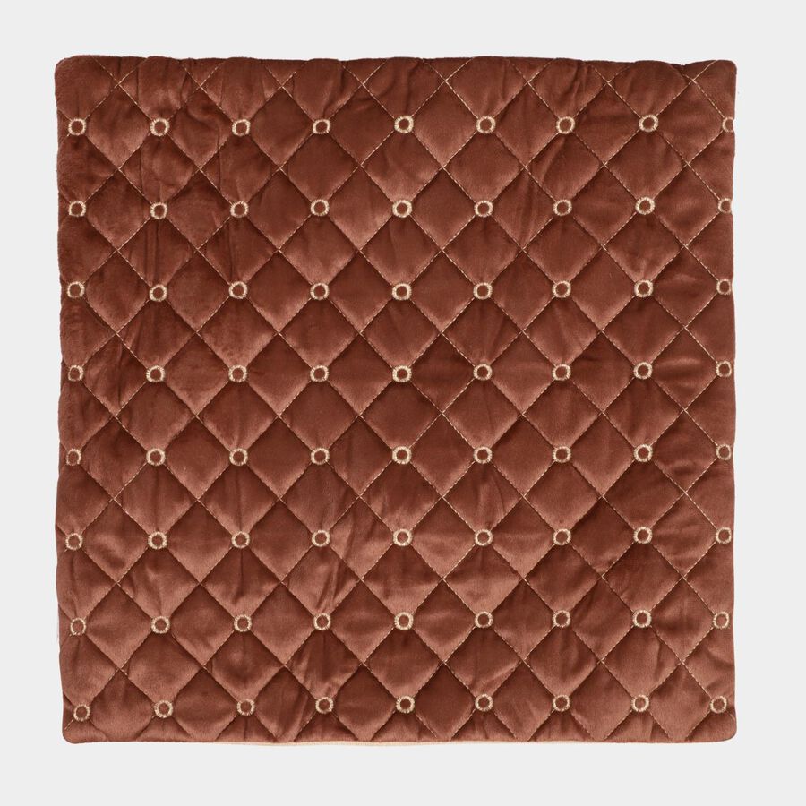 Brown Velvet Cushion Cover, , large image number null