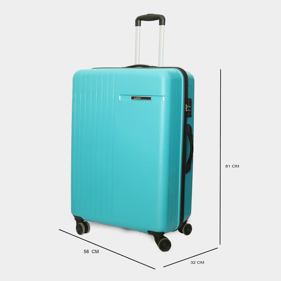 8-Wheel Light Blue Polypropylene Hard Case Trolley, Large, , large image number null