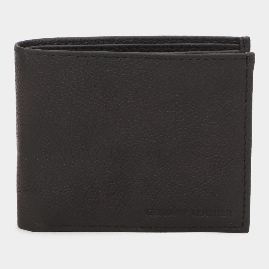 Men's BlackLeather Wallet, , large