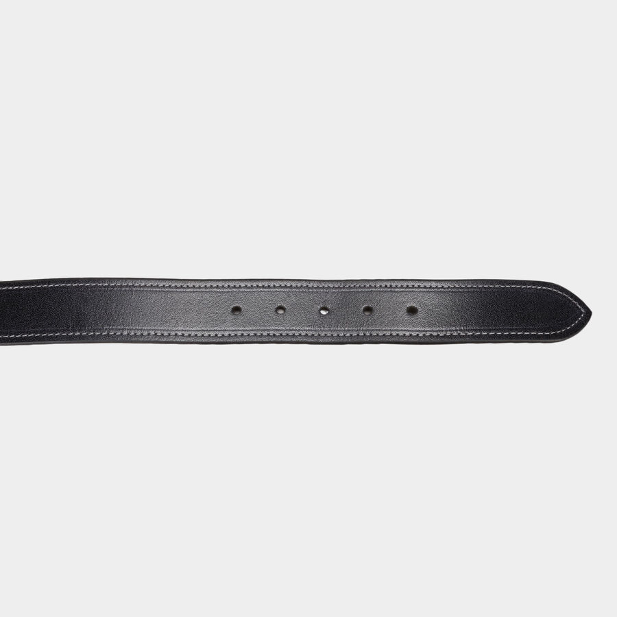 Men's Black Leather Casual Belt, , large image number null