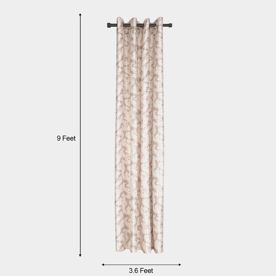 9ft. Brown Microfiber Long Door Curtain, , large image number null
