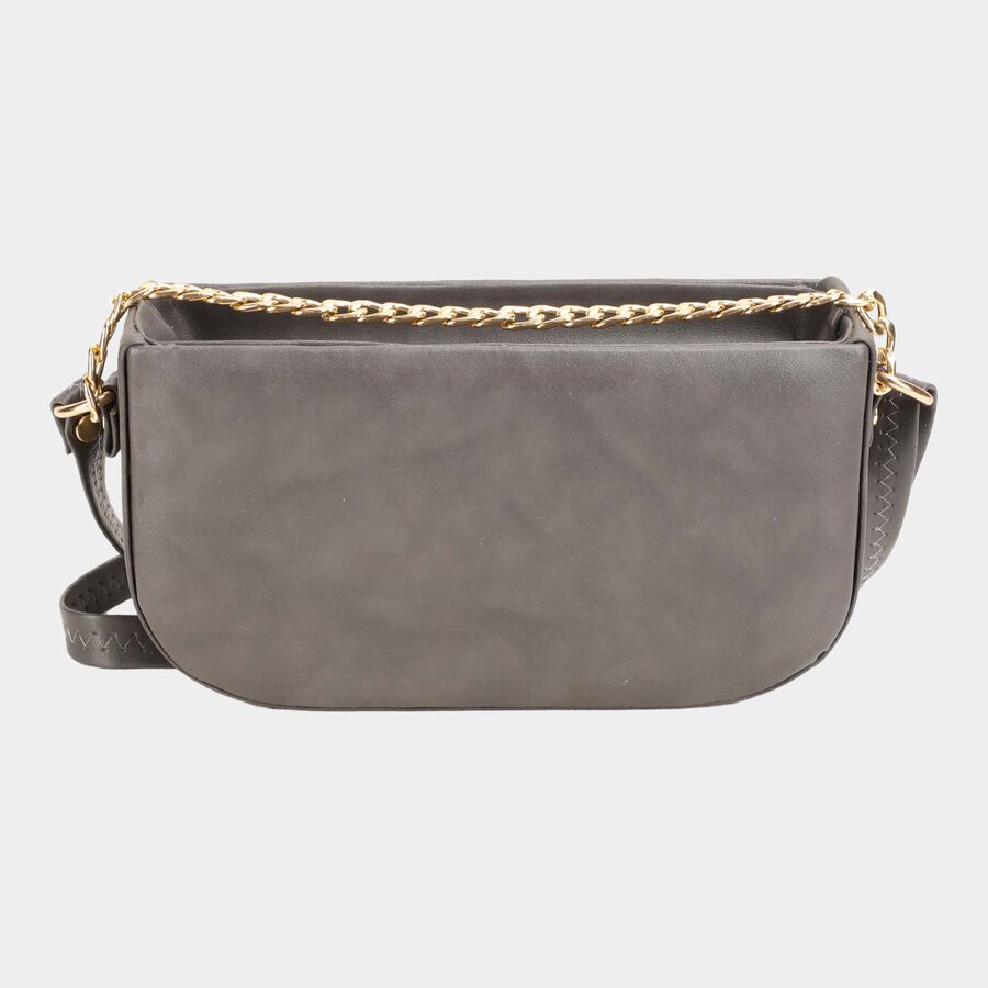 Women's White Polyurethane Handbag, , large image number null