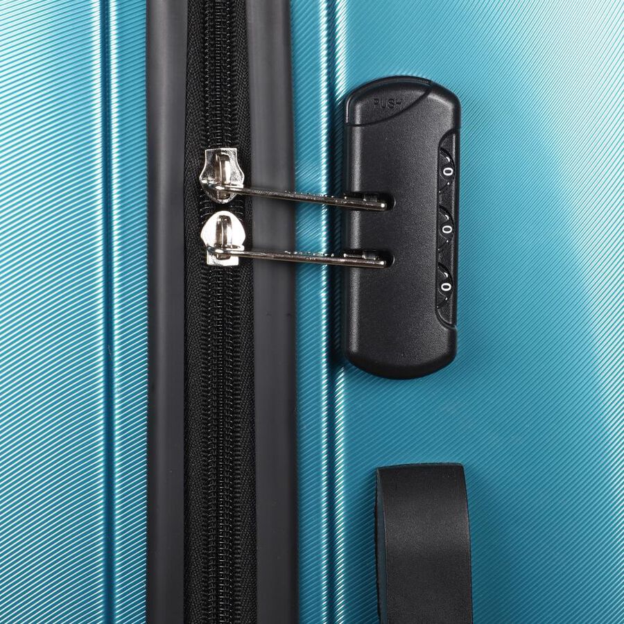 8-Wheel Light Blue Polypropylene Hard Case Trolley, Medium, , large image number null