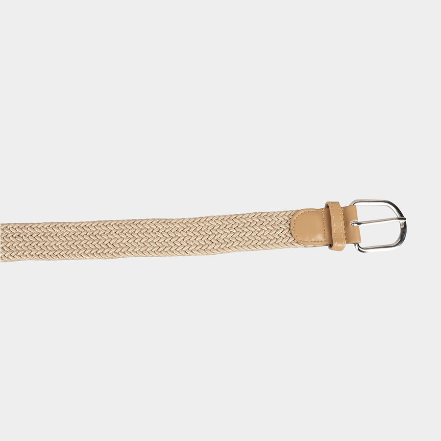 Women's Beige Nylon And Polyester Belt, , large image number null