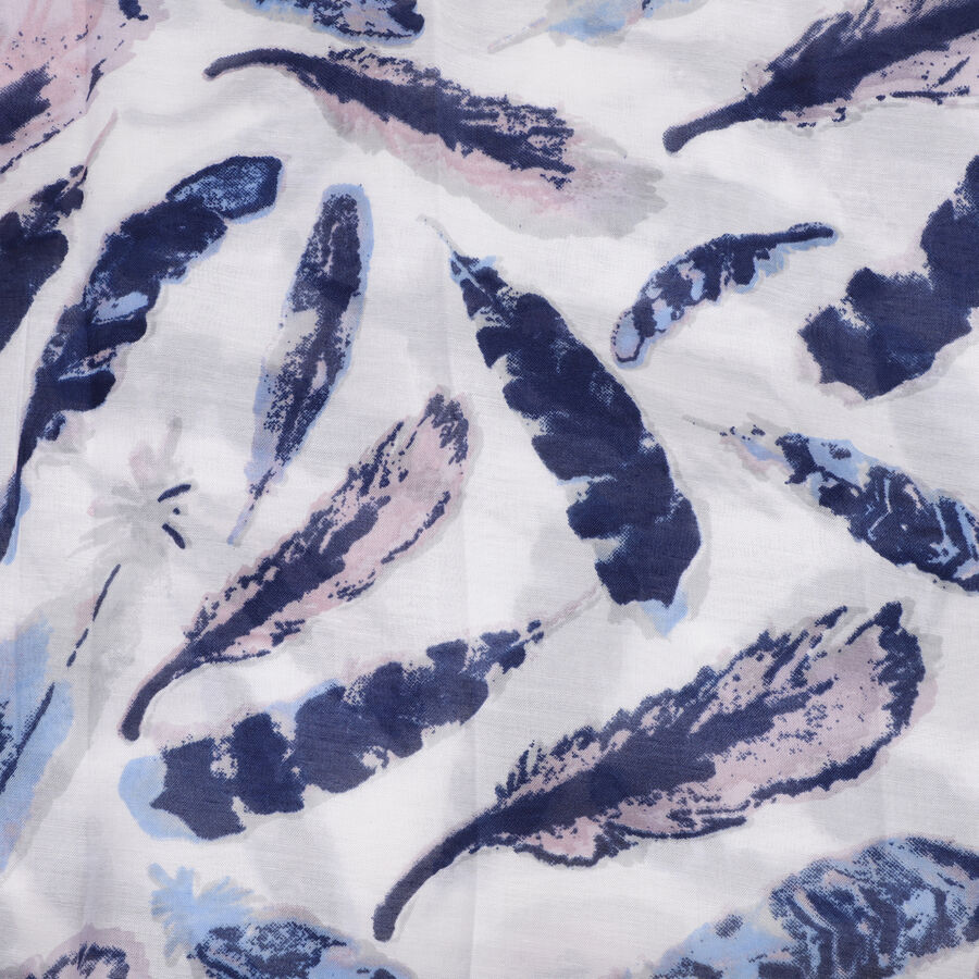 Women's White Cotton Scarfs, , large image number null