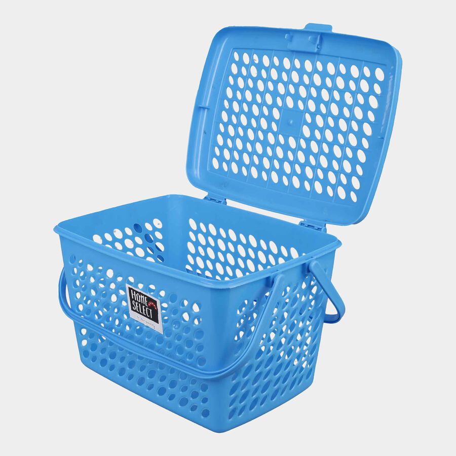 Blue Small Plastic Basket, , large