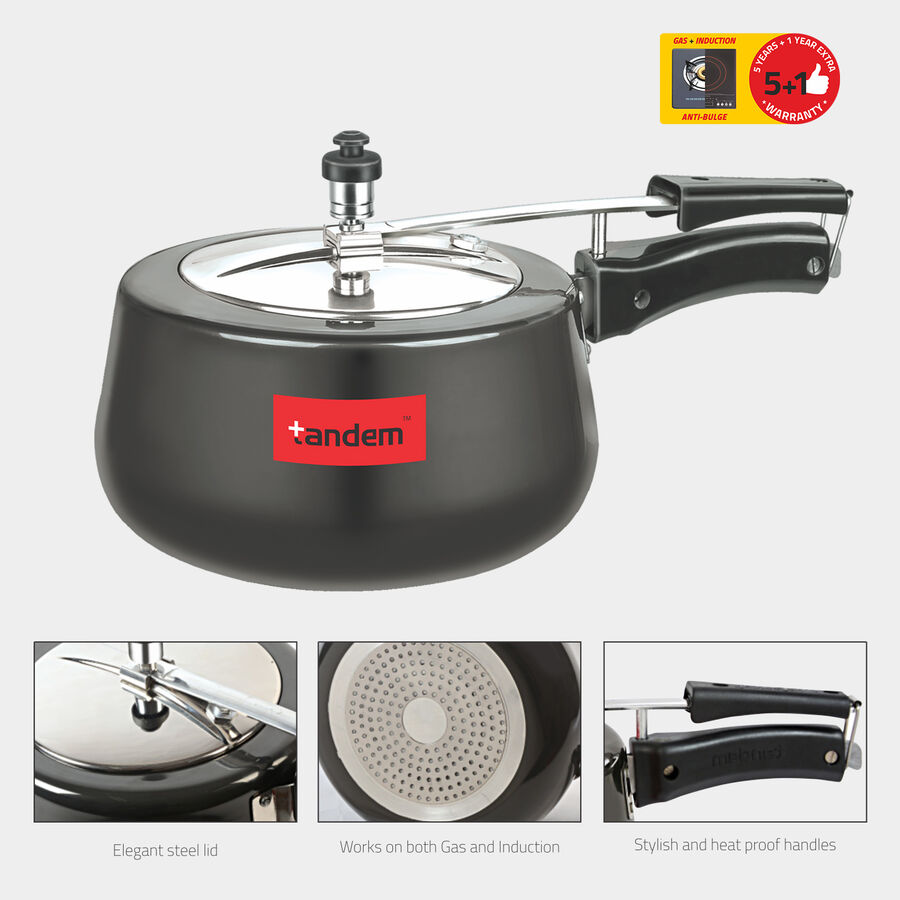 3 L Induction Pressure Cooker, Hard Anodised Aluminium, , large image number null