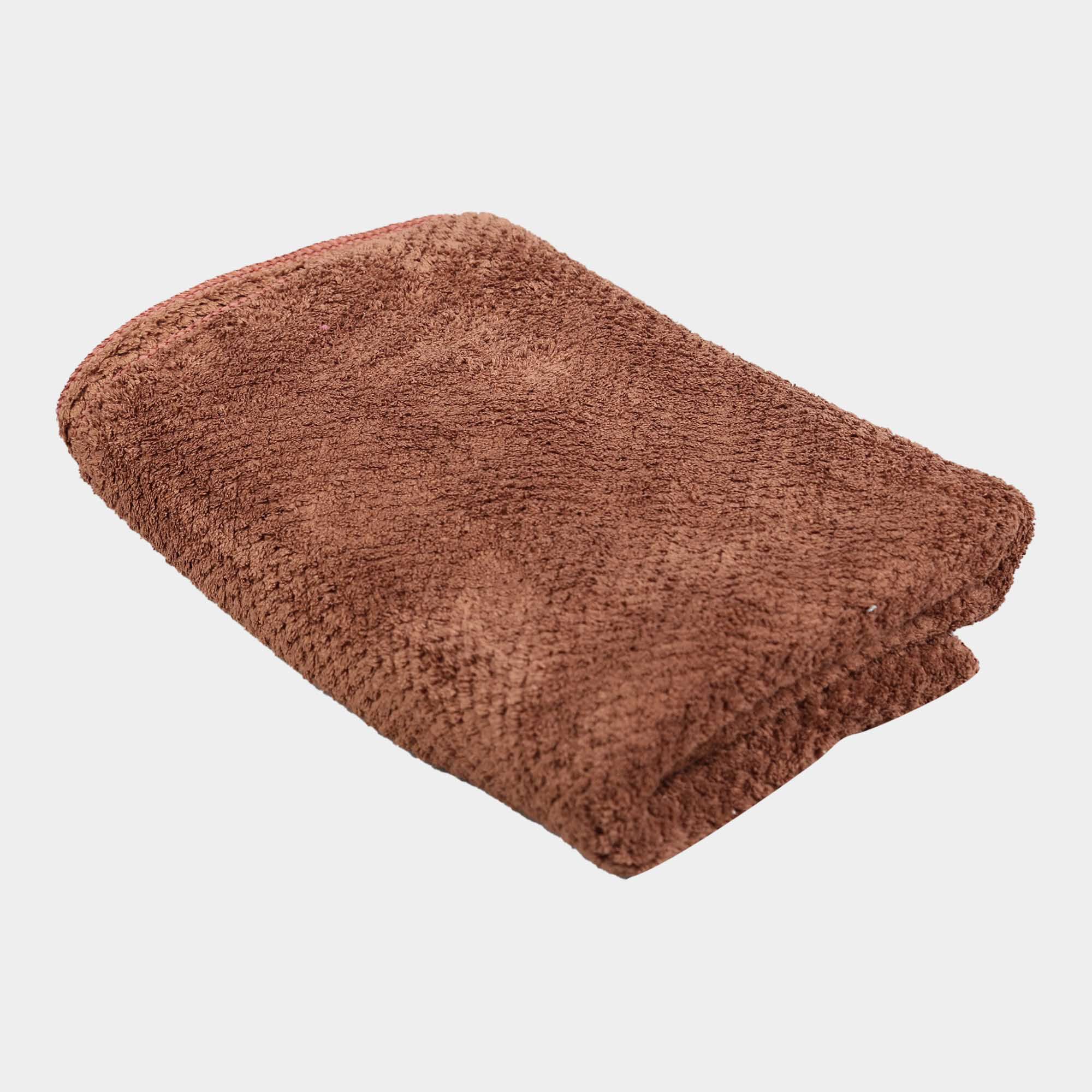 Home Beautiful                         270 GSM Brown Microfiber Baby Towel