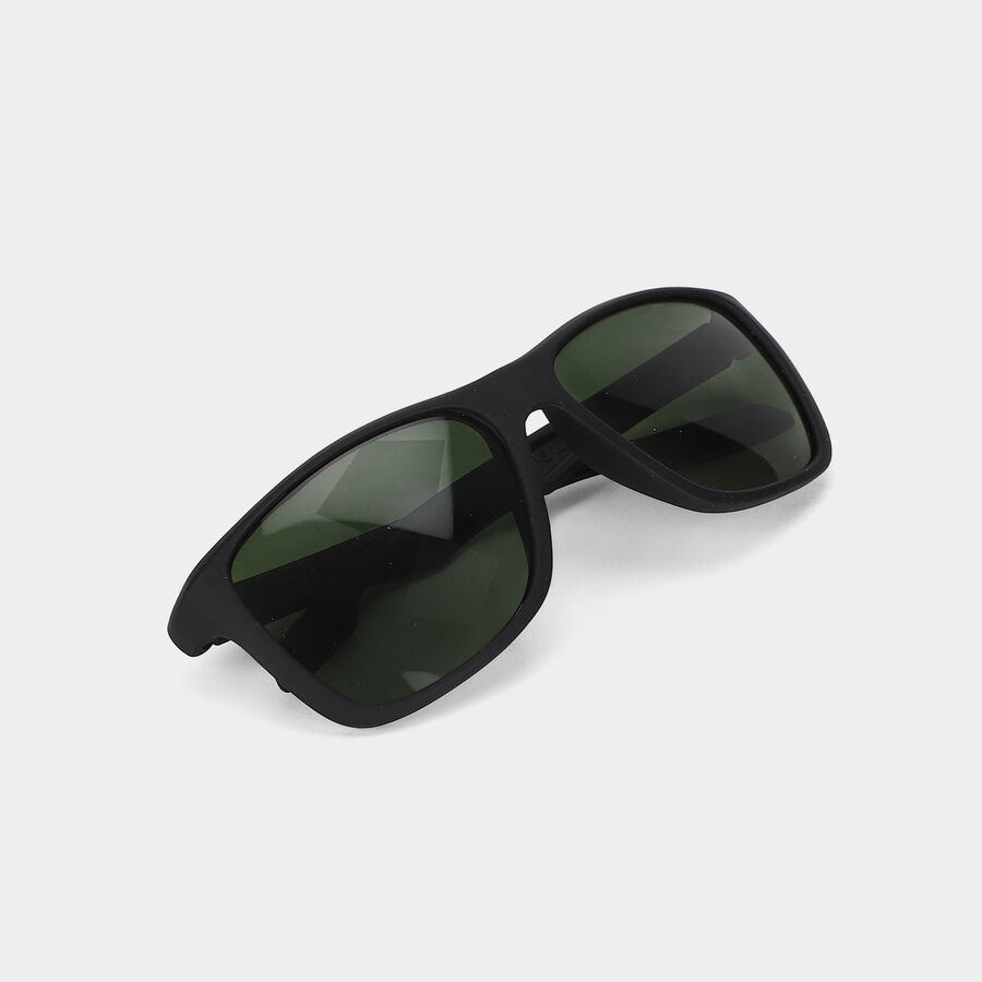 Men's Black Plastic Sunglasses, , large