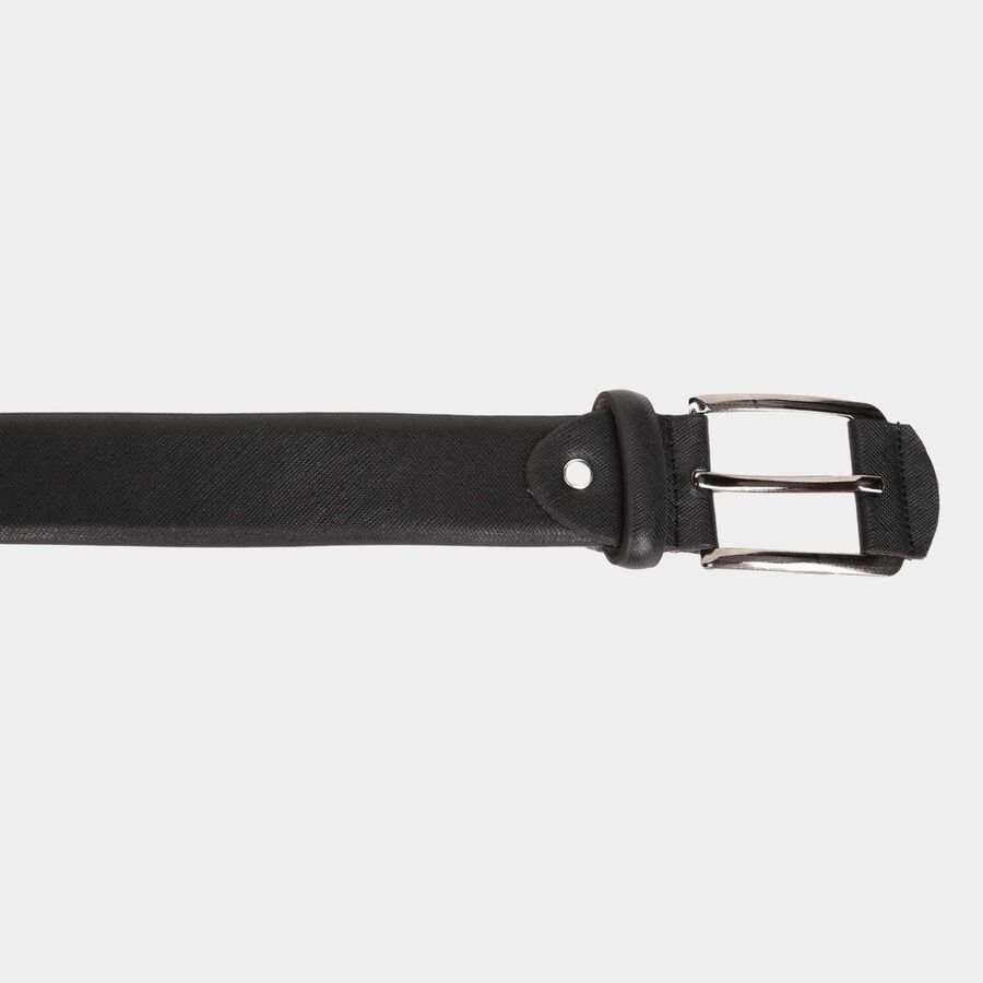 Men's Black Polyurethane Casual Belt, , large