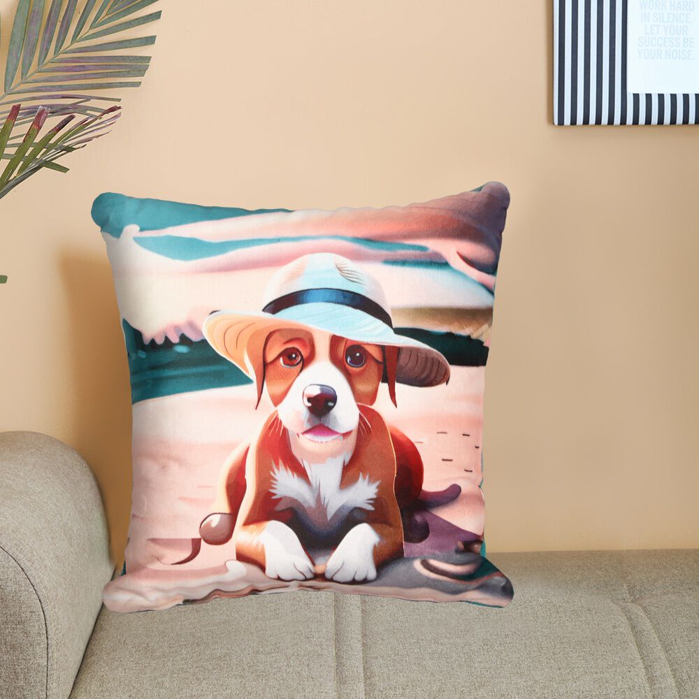 Home Beautiful                         Peach Microfiber Cushion