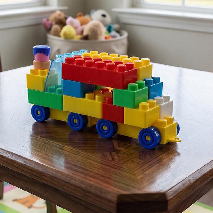 Kid's Purple Plastic Blocks, , large