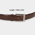 Men's Brown Polyurethane Formal Belt, , small