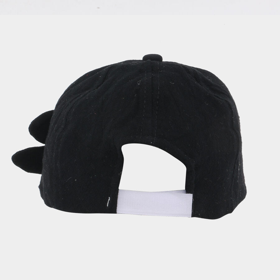 Kids' Black Fabric Cap, , large image number null