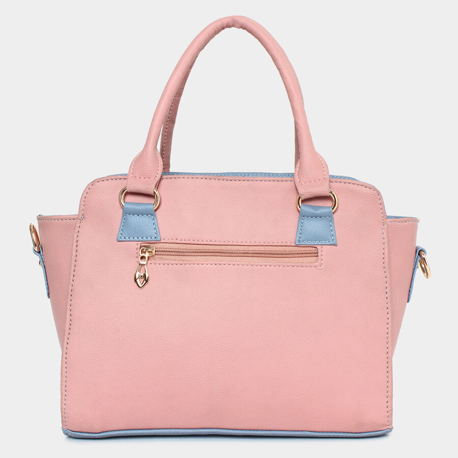 Women's Peach Polyurethane Tote Bag, , large image number null