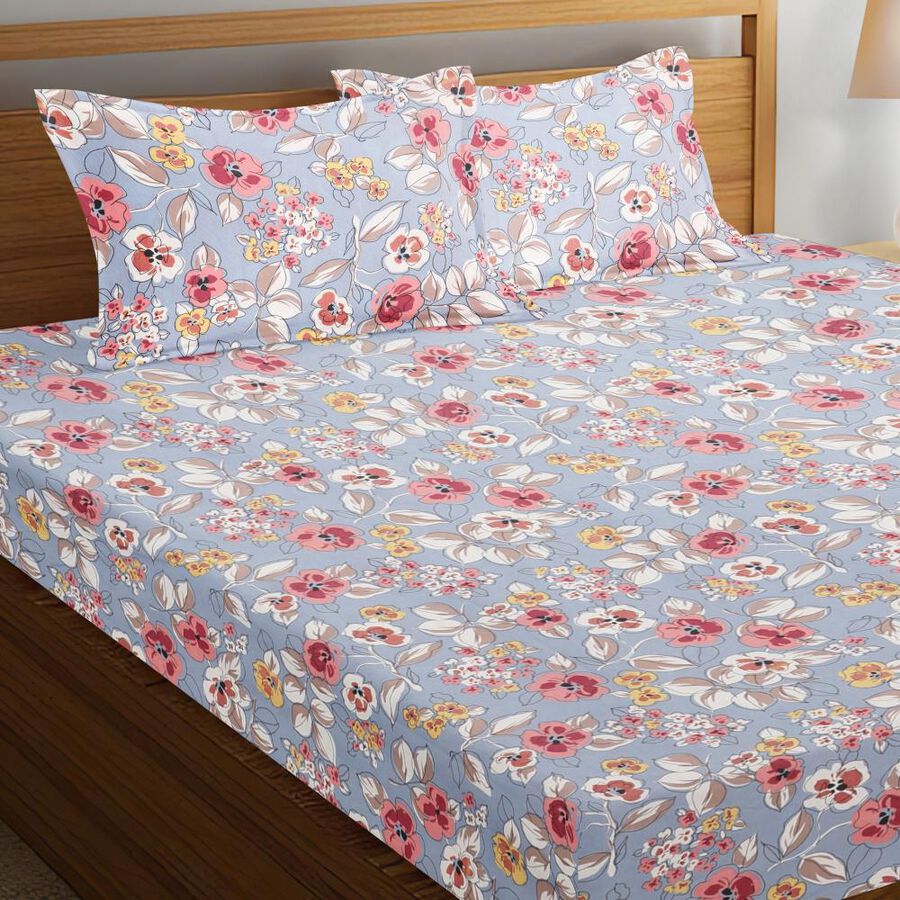 120 GSM Grey Polycotton Double Bedsheet, , large image number null